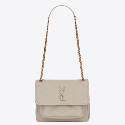 Saint Laurent Baby Niki Bag In White Lambskin YSLBS81225