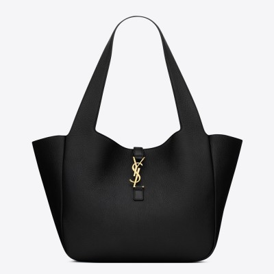 Saint Laurent Bea Tote Bag in Black Grained Leather YSLBS81370