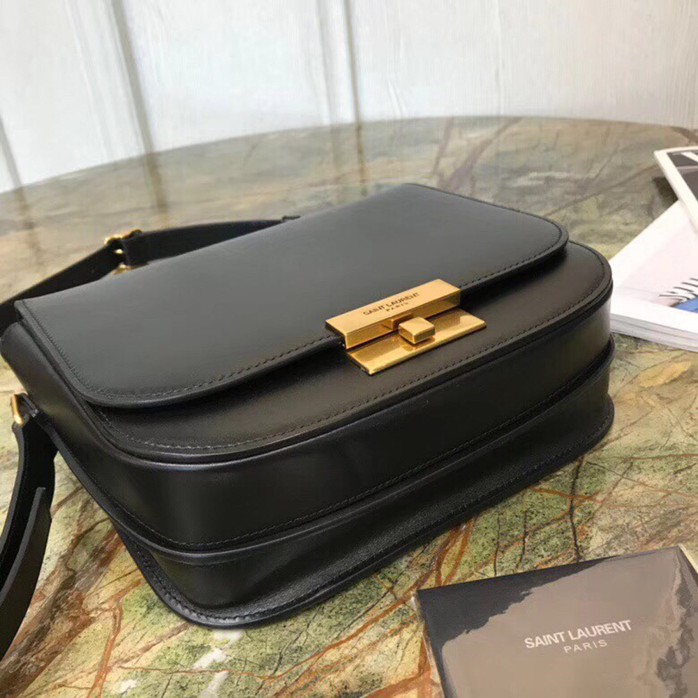 Saint Laurent Betty Satchel In Black Smooth Leather YSLBS81075