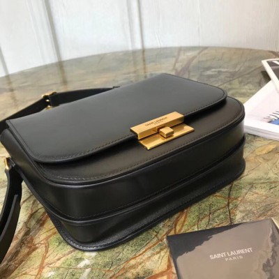 Saint Laurent Betty Satchel In Black Smooth Leather YSLBS81075