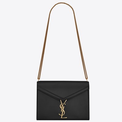 Saint Laurent Black Cassandra Monogram Clasp Bag YSLBS81048