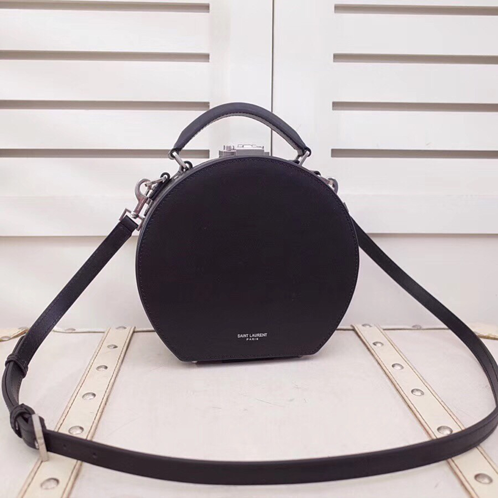 Saint Laurent Black Mica Hot Box Bag YSLBS81207