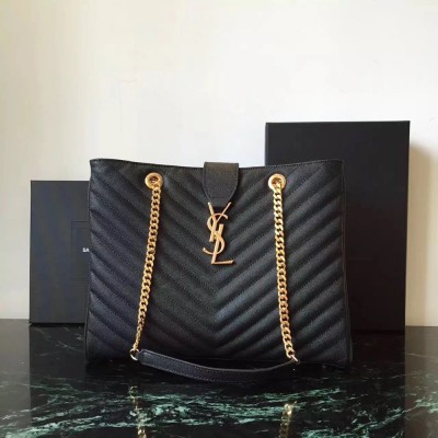 Saint Laurent Black Monogram Tote Bag YSLBS81375