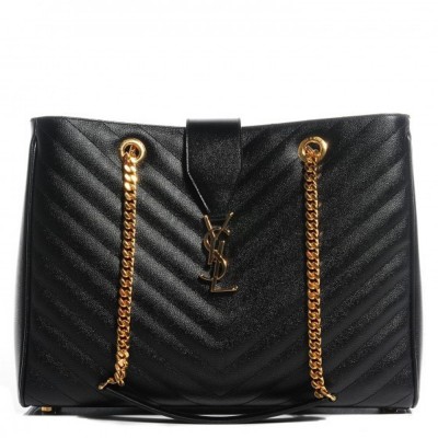 Saint Laurent Black Monogram Tote Bag YSLBS81375