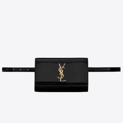 Saint Laurent Black Patent Kate Belt Bag YSLBS81017