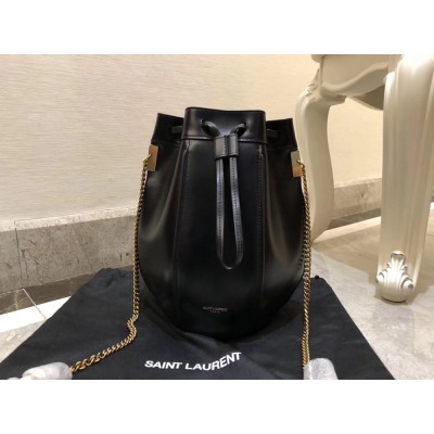 Saint Laurent Black Talitha Small Bucket Bag YSLBS81210