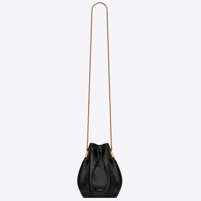 Saint Laurent Black Talitha Small Bucket Bag YSLBS81210