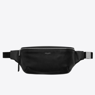 Saint Laurent Classic Belt Bag In Soft Black Leather YSLBS81019