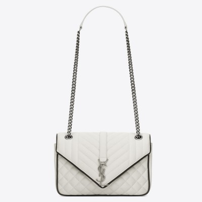 Saint Laurent Dove Medium Monogram Satchel Bag YSLBS81291