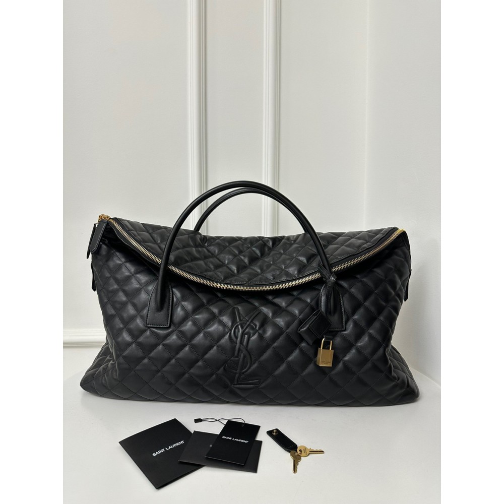 Saint Laurent Es Giant Travel Bag In Black Quilted Leather YSLBS81379