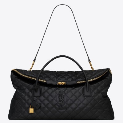 Saint Laurent Es Giant Travel Bag In Black Quilted Leather YSLBS81379