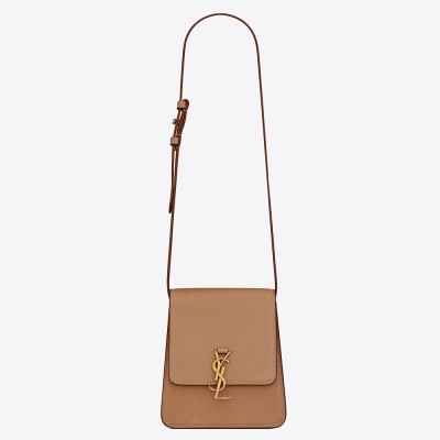 Saint Laurent Kaia North South Bag In Brown Leather YSLBS81297