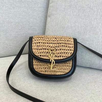 Saint Laurent Kaia Small Bag In Raffia and Leather YSLBS81080