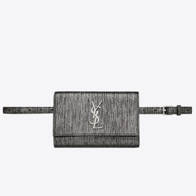 Saint Laurent Kate Belt Bag In Lame Leather YSLBS81021