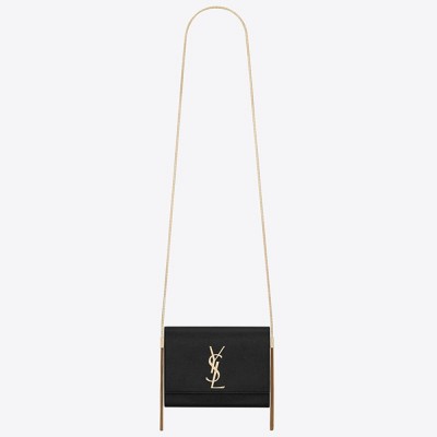 Saint Laurent Kate Box Bag In Black Grained Leather YSLBS81083