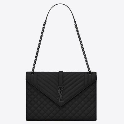 Saint Laurent Large Envelope All Black Bag YSLBS81062