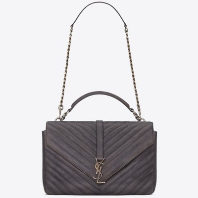 Saint Laurent Large Grey College Shoulder Bag YSLBS81279