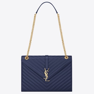 Saint Laurent Large Monogramme Envelope Navy Shoulder Bag YSLBS81428