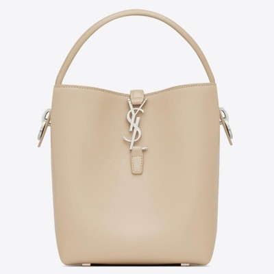 Saint Laurent Le 37 Small Bucket Bag in Beige Leather YSLBS81032