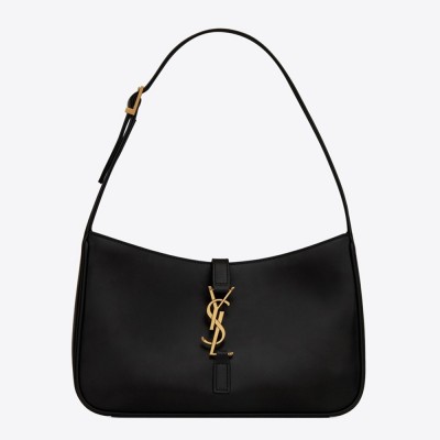 Saint Laurent Le 5 a 7 Hobo Bag In Black Leather YSLBS81367