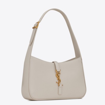 Saint Laurent Le 5 a 7 Hobo Bag In White Leather YSLBS81369