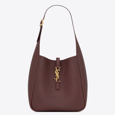 Saint Laurent Le 5 a 7 Soft Small Shoulder Bag in Bordeaux Leather YSLBS81301