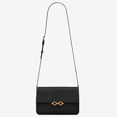 Saint Laurent Le Maillon Bag In Black Calfskin YSLBS81274