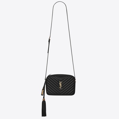 Saint Laurent Lou Camera Bag In Black Leather YSLBS81156