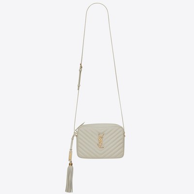 Saint Laurent Lou Camera Bag In White Leather YSLBS81162