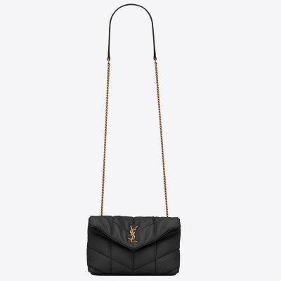 Saint Laurent Loulou Puffer Toy Bag In Black Lambskin YSLBS81191