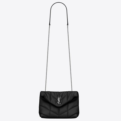 Saint Laurent Loulou Puffer Toy Bag In Noir Lambskin YSLBS81192