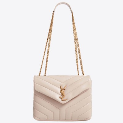 Saint Laurent Loulou Small Bag In Beige Matelasse Leather YSLBS81194