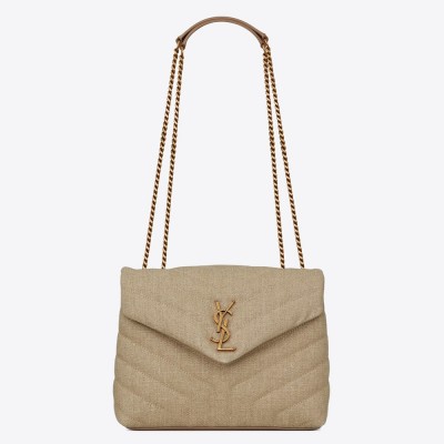 Saint Laurent Loulou Small Bag In Linen Canvas YSLBS81198