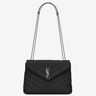 Saint Laurent Loulou Small Bag In Noir Matelasse Leather YSLBS81199