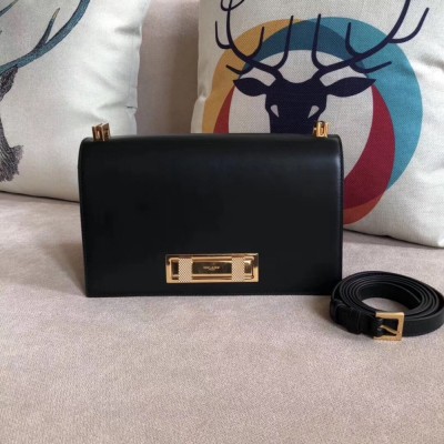 Saint Laurent Medium Domino Bag In Black Calfskin YSLBS81088