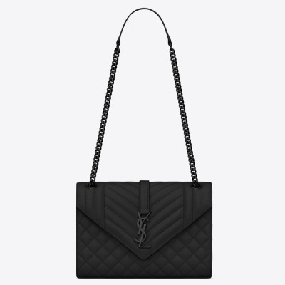 Saint Laurent Medium Envelope All Black Bag YSLBS81108