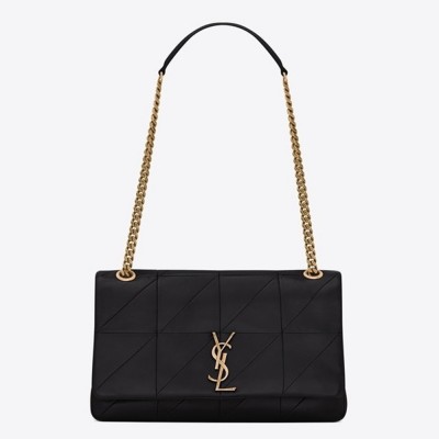 Saint Laurent Medium Jamie Bag In Black Patchwork Leather YSLBS81318