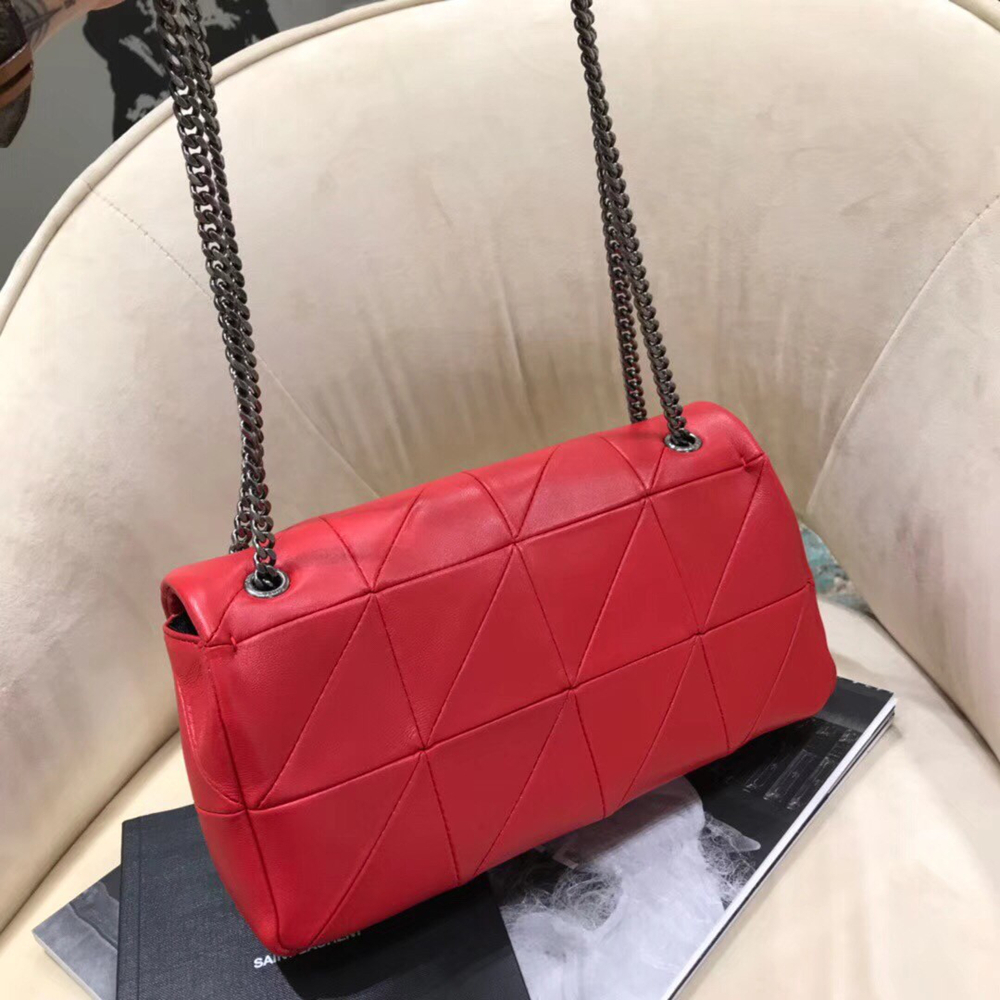 Saint Laurent Medium Jamie Bag In Red Patchwork Leather YSLBS81319