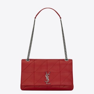 Saint Laurent Medium Jamie Bag In Red Patchwork Leather YSLBS81319