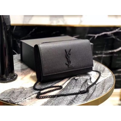 Saint Laurent Medium Kate All Black Shoulder Bag YSLBS81132