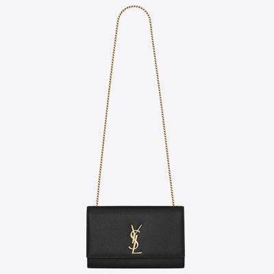 Saint Laurent Medium Kate Bag In Black Grained Leather YSLBS81133