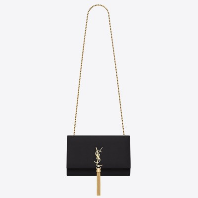 Saint Laurent Medium Kate Bag With Tassel In Black Smooth Leather YSLBS81138