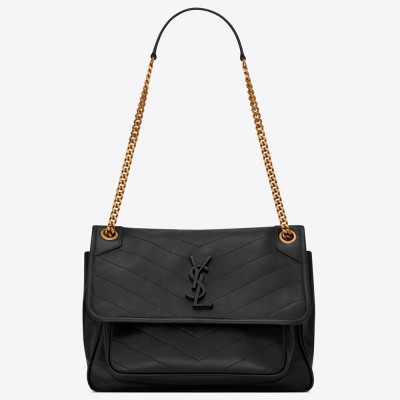 Saint Laurent Medium Niki Bag In Black Lambskin YSLBS81235