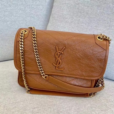 Saint Laurent Medium Niki Bag In Brown Calfskin YSLBS81238