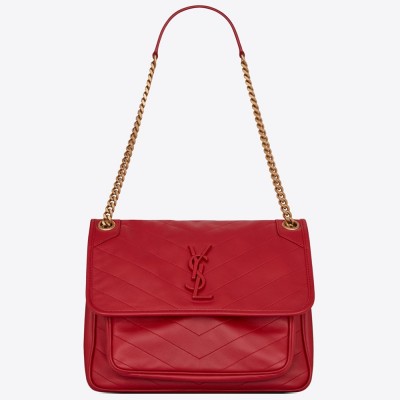 Saint Laurent Medium Niki Bag In Red Lambskin YSLBS81242