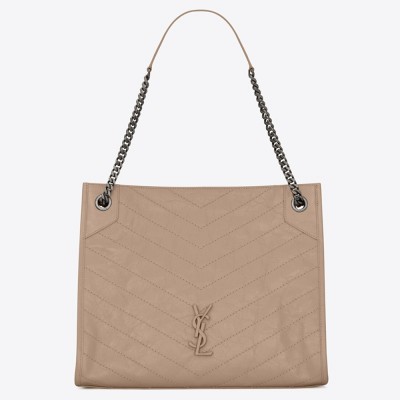 Saint Laurent Medium Niki Shopping Bag In Sand Leather YSLBS81388