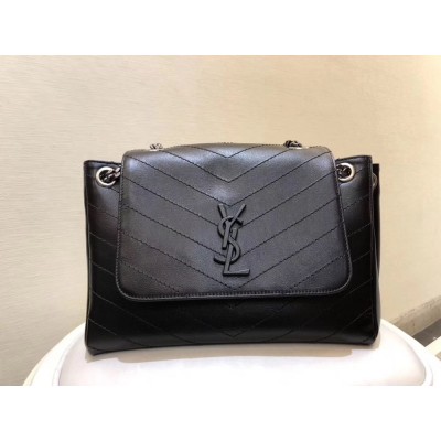 Saint Laurent Medium Nolita Bag In Black Vintage Leather YSLBS81320