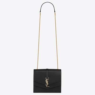 Saint Laurent Medium Sulpice Bag In Black Calfskin YSLBS81089