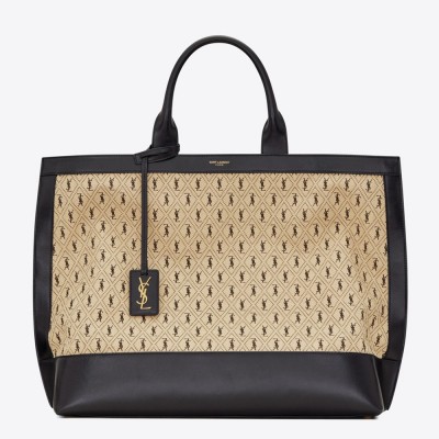 Saint Laurent Monogram All Over Cabas Tote In Canvas YSLBS81365