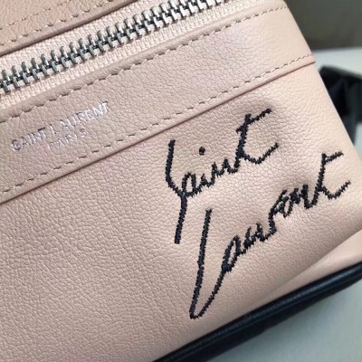 Saint Laurent Nude Mini Toy City Embroidered Backpack YSLBS81013